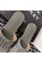 Dior Logo En Métal Chaussons Gris