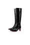 Christian Louboutin Condorocombo Botta 55 Mm Bottes Vog En Cuir Verni Noir