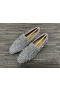 Christian Louboutin Dandy Pik Pik Flat Loafers Spikes Glitter Cuir Argent