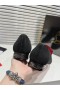 Christian Louboutin Dandyrocks Mocassins En Velours Noir Christian Louboutin Chaussures De