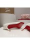 Christian Louboutin Kate 70 mm Pompes de Brevet en Cuir de Veau Blanc CL Chaussures