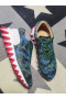 Christian Louboutin Loubishark Donna Plat Baskets Camouflage Veau Velours Multi