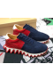 Christian Louboutin Loubishark Sneakers Suede Bleu Rouge Chaussures Christian Louboutin