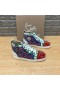 Christian Louboutin Louis Spikes High-top Sneakers en Daim Et Cuir Multicolore