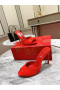 Christian Louboutin Moi Dolly 100 Mm Mules de Brevet en Cuir de Veau Rouge CL Chaussures