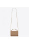 Saint Laurent WOC Coucher de soleil de la Chaîne porte-monnaie Taupe en cuir de Veau de Saint Laurent Sacs