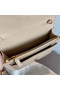 Saint Laurent WOC Coucher de soleil de la Chaîne porte-monnaie Taupe en cuir de Veau de Saint Laurent Sacs
