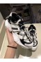 Jimmy Choo Diamond Trail Multicolore Cuir Mesh Noir Blanc