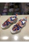 Jimmy Choo Diamond Trail Multicolore Cuir Mesh Bleu