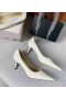 Jimmy Choo Amour 65 en Cuir de Veau Pompes JC Emblème Beige