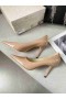 Jimmy Choo Amour 85 en Cuir de Veau Pompes JC Emblème Nu