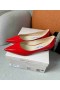 Jimmy Choo Amour Plat en Cuir verni JC Emblème Rouge
