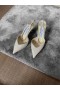 Jimmy Choo Saeda 85mm Pompes de Paillettes Tissu Embellissement en Cristal d'Argent d'Or
