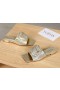 Jimmy Choo Diapositives De Cuir De Veau Sac De Tirette D'Or