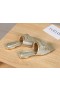 Jimmy Choo Diapositives De Cuir De Veau Sac De Tirette D'Or