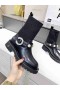 Jimmy Choo Stretch Chaussette Bottes De Perles De Cristal Noir