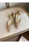 Jimmy Choo trude Cristal de la Chaîne d'Daim Nude