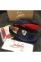 Christian Louboutin Crête Sur Le Nil Mocassins En Veau Velours Bleu Christian Louboutin Chaussures De