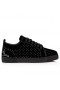Christian Louboutin Amusant Louis Junior Prune Strass Baskets Noir Chaussures Christian Louboutin