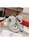 Christian Louboutin Lagoadonna 120mm Cuir Espadrille Wedges Argent