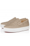 Christian Louboutin Spikeboat Sneaker Alpin Cuir Beige CL Chaussures