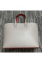 Christian Louboutin Cabata D'Est En Ouest, Sac Fourre-Tout En Cuir De Veau Gris Christian Louboutin