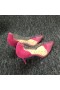Christian Louboutin Degrastrass Pompes en Daim et PVC Rose CL Chaussures