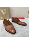 Christian Louboutin Greggo Oxford en Cuir de Veau et Daim Marron
