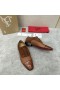 Christian Louboutin Greggo Oxford en Cuir de Veau et Daim Marron