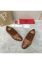Christian Louboutin Greggo Oxford en Cuir de Veau et Daim Marron
