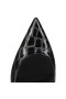 Christian Louboutin Kate 85 mm Pompes de Crocodile en Relief en Cuir de Veau Noir