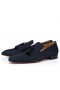 Christian Louboutin Officialito Mocassins Smart Tissu Marine CL Chaussures
