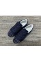Christian Louboutin Seavaste 2 Orlato Flat Low-top Sneakers en Daim Tissu Bleu Marine