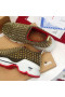 Christian Louboutin Spike Chaussette Femmes Baskets En Néoprène Or