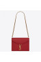 Saint Laurent Cassandra Fermoir Sac Rouge Cuir Grainé Saint Laurent Sacs