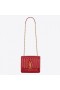 Saint Laurent De Grandes Vicky Sac En Cuir Verni Rouge Saint Laurent Sacs