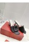 Roger Vivier Cube Strass Talon Mules En Satin Noir