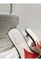 Roger Vivier Cube Strass Talon Mules En Satin Noir