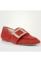 Roger Vivier Doux Boucle En Métal Mocassins En Daim Orange