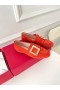 Roger Vivier Doux Boucle En Métal Mocassins En Daim Orange