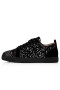 Christian Louboutin Low-top-Louis Junior Noir/argent Velours Sneaker