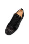 Christian Louboutin Low-top-Louis Junior Noir/argent Velours Sneaker