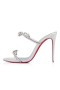 Christian Louboutin Mules Juste de la Reine de 100 mm Argent/cri/lin Argent en PVC