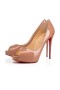 Christian Louboutin Pompes de Nouveau Très Prive 120 mm Nude Brevet de Veau
