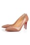 Christian Louboutin Pompes Pigalle 85 mm Nude Cuir verni