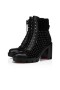 Christian Louboutin Spikita Booty Dakita Lug 70 mm Noir/nickel Veau Chaussures
