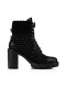 Christian Louboutin Spikita Booty Dakita Lug 70 mm Noir/nickel Veau Chaussures