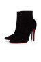 Christian Louboutin Spikita Booty So Kate 100 mm Noir Veau Velours Chaussures