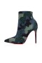 Christian Louboutin Spikita Booty So Kate 100 mm Multi/argent Suede cuir de Veau