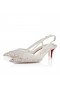 Christian Louboutin Miss Z Sling Sparkling 60 Mm Slingback Pumps Mesh And Strass Version Ivory